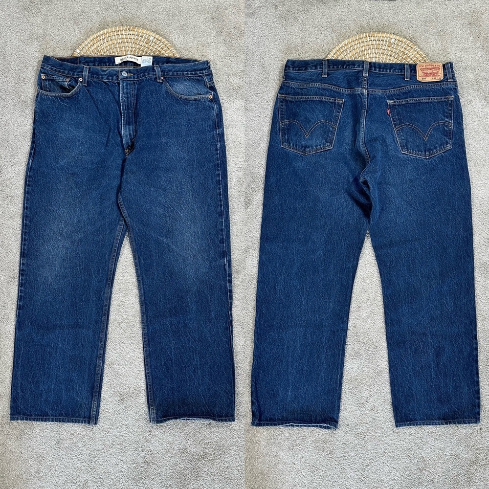 Levi’s Men’s 505 Regular Fit Straight Leg Jeans Cotton Casual Size 42X32
